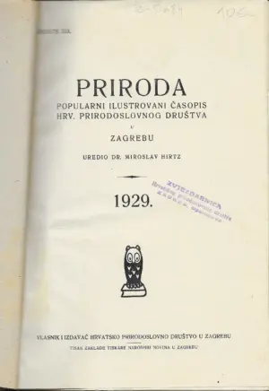 Miroslav Hirtz: Priroda časopis, 1929.