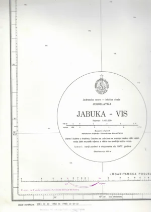 Pomorska karta: Jabuka-Vis