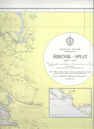 Pomorska karta: Šibenik-Split