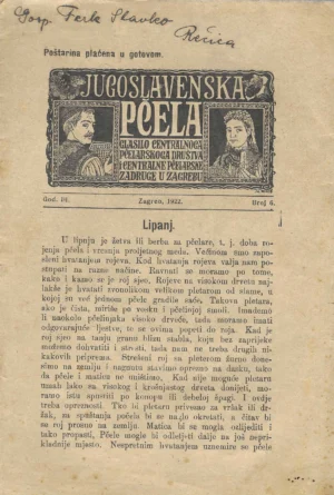 Jugoslavenska pčela br. 6./1922.