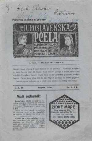 Jugoslavenska pčela br. 1. i 2./1923.