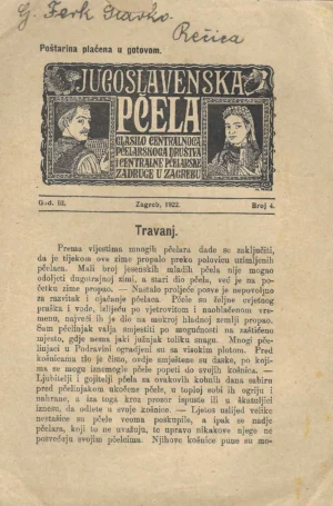 Jugoslavenska pčela br. 4./1922.