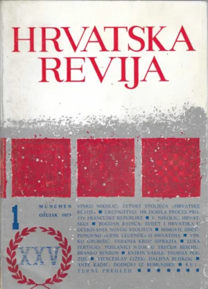 Vinko Nikolić: Hrvatska revija sv.1(97)