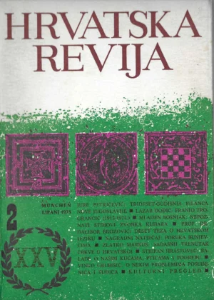 Vinko Nikolić: Hrvatska revija sv. 2(98)