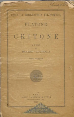Platone: Critone (Manara Valgimigli)