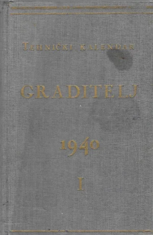 Tehnički kalendar "Graditelj" 1940.
