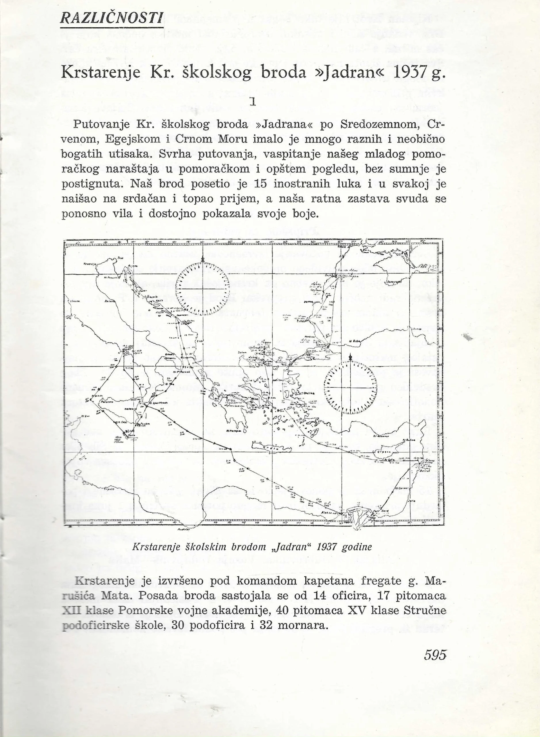 Krstarenje Kr. školskog broda "Jadran" 1937 g. - Slika 2