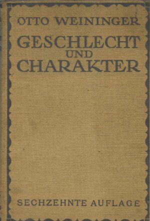 Otto Weininger: Geschlecht und Charakter