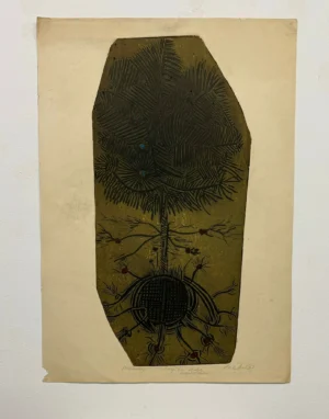 Josip Restek: Kompozicija III. - 71x50 cm