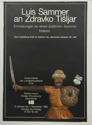 Luis Sammer an Zdravko Tišljar - plakat izložbe 84x59 cm