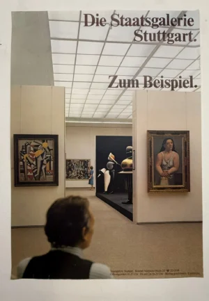 Plakat izložbe "Zum Beispiel" u Staatsgalerie Stuttgart - 84x60cm