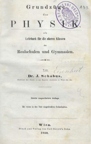 Jacob Schabus: Grundzüge der Physik