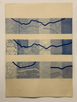 Rudolf Sikora: Grafy a topografia - 70x49 cm