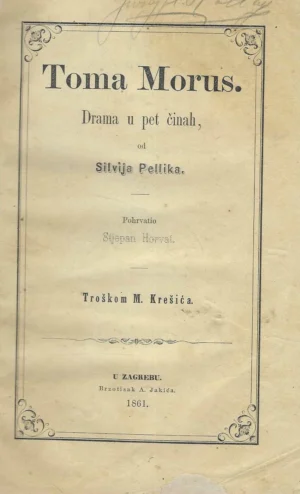 Silvio Pellico: Toma Morus - drama u pet činah
