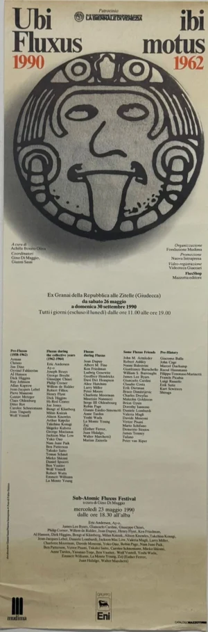 Ubi Fluxus Ibi Motus 1990-1962. - plakat 98x32 cm