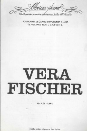 Najavni letak za izložbu slika Vere Fischer