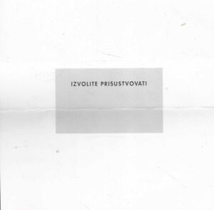 Pozivnica za otvorenje izložbe Josipa Vanište