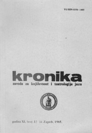 Kronika zavoda za književnost i teatrologiju jazu