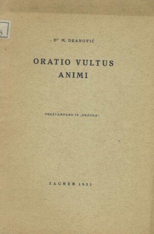 Mirko Deanović: Oratio vultus animi (s potpisom autora)