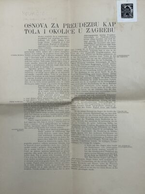 Viktor Kovačić: Osnova za preudezbu Kaptola i okolice u Zagrebu