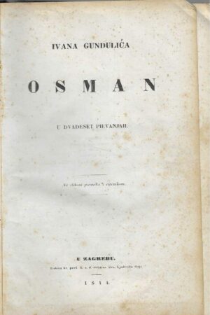 Djela Ivana Gundulića - Osman, knjiga parva