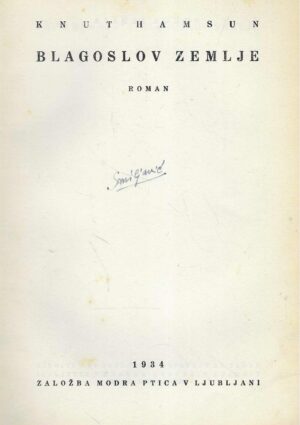 Knut Hamsun: Blagoslov Zemlje