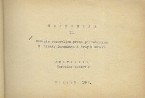 N. Rimsky Korsakowa: Harmonija II.