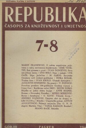 Republika - časopis za književnost i umjetnost, 7-12