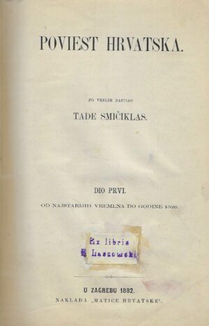 Tade Smičiklas: Poviest Hrvatska