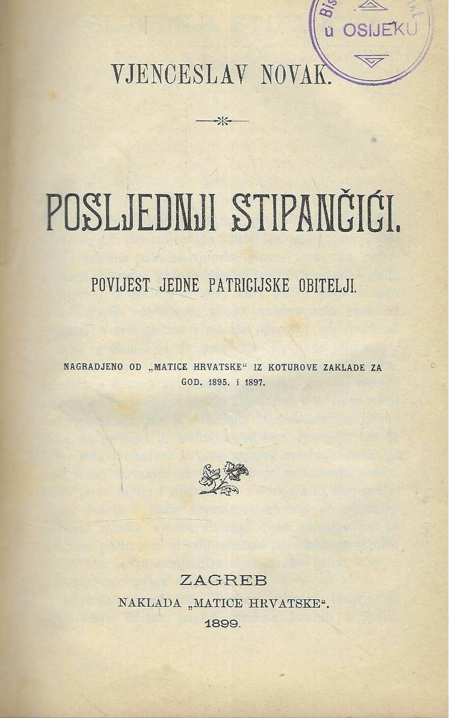 Vjenceslav Novak: Posljednji Stipančići