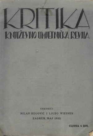 Kritika - Književno umjetnička revija, broj 5, maj 1922.