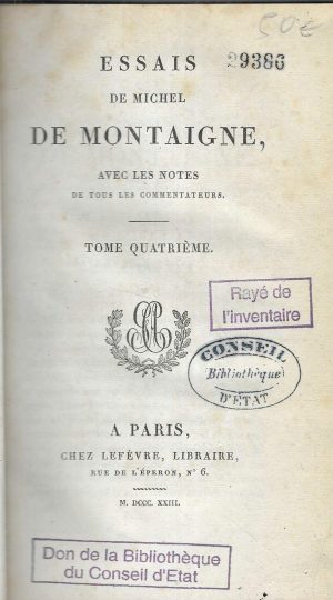Essais de Michel de Montaigne, vol. 4