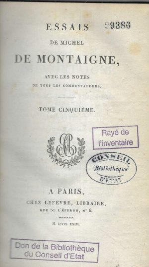 Essais de Michel de Montaigne, vol. 5