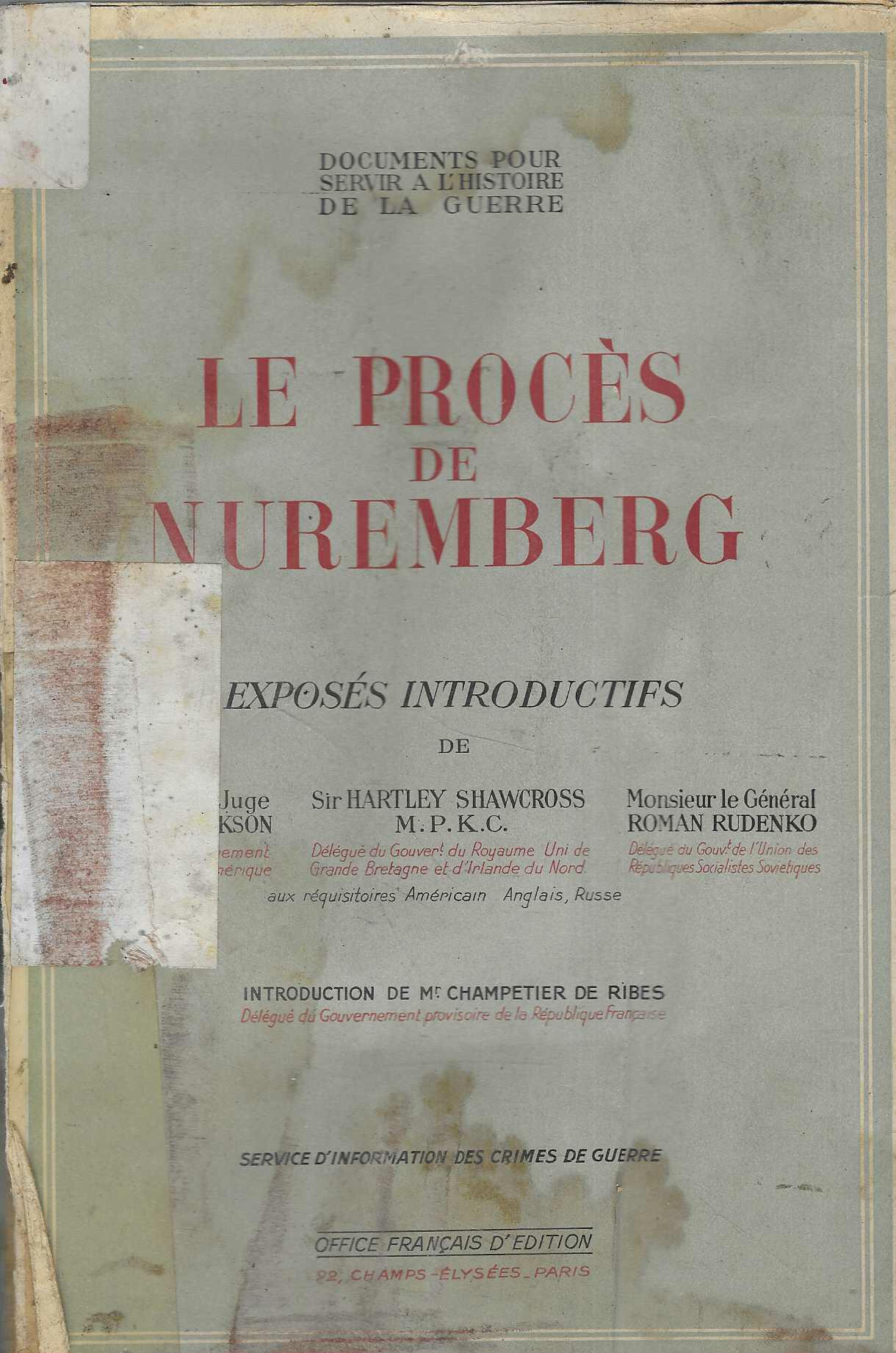 Le Procès de Nuremberg